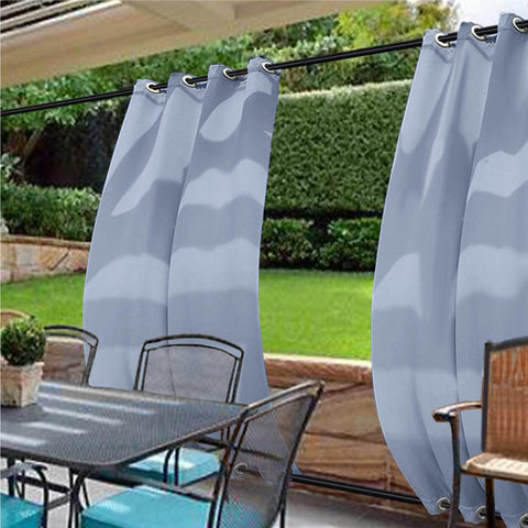 Rose Outdoor Curtains Waterproof Thermal Insulated Blackout Grommets At The Top and Bottom - Cololeaf
