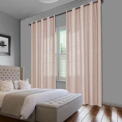 1908 Linen Blend Breathable & Natural Curtain Nickle Grommet - Cololeaf