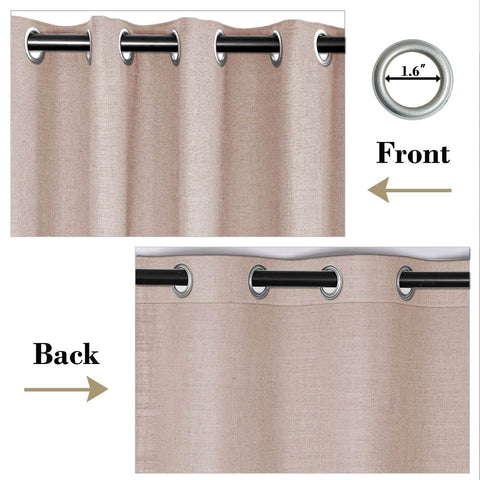 1908 Linen Blend Breathable & Natural Curtain Nickle Grommet - Cololeaf