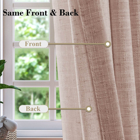 1908 Linen Blend Unlined Breathable & Natural Curtain Pinch Pleat - Cololeaf