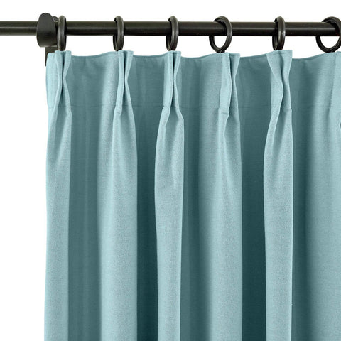 Capri Extra Wide Drape Solid Cotton Heavyweight Curtain Blackout Pinch Pleat - Cololeaf