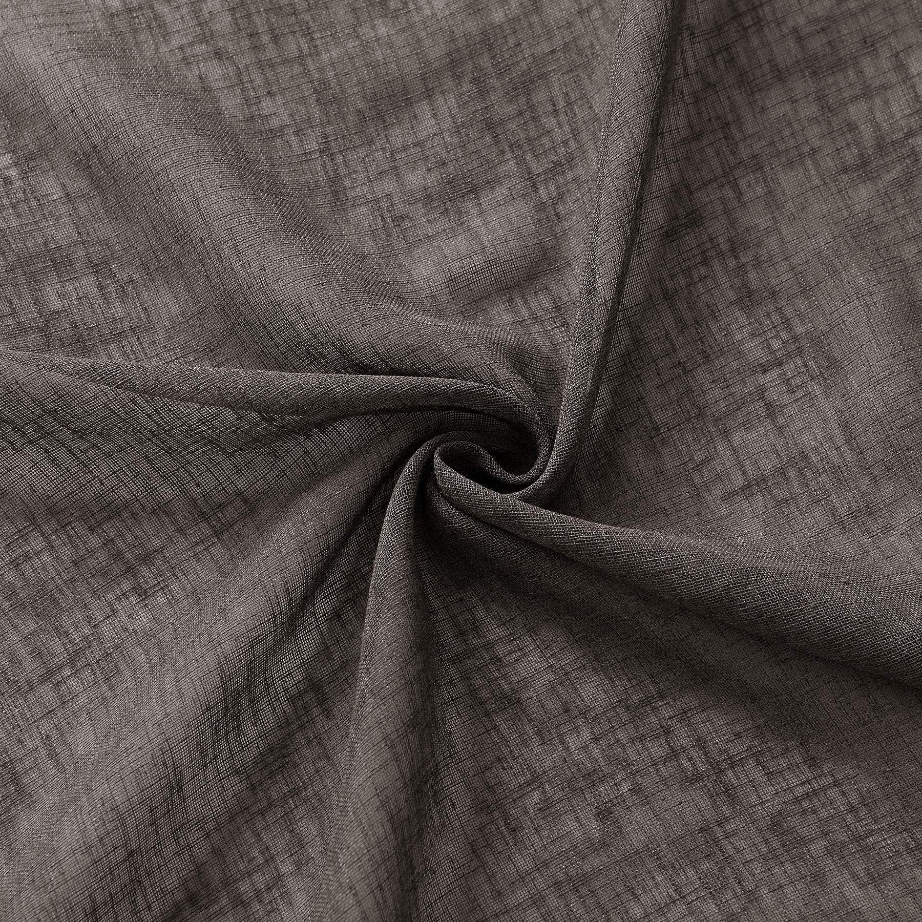 B01 Linen Textured Airy Sheer Curtain Pinch Pleat - Cololeaf