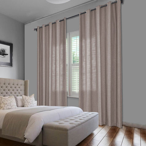 1908 Linen Blend Breathable & Natural Curtain Nickle Grommet - Cololeaf