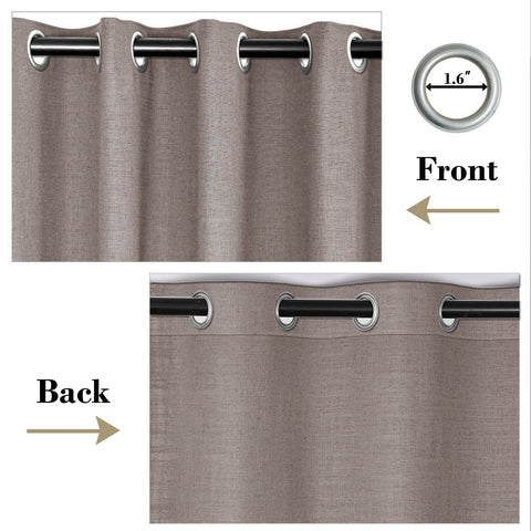1908 Linen Blend Breathable & Natural Curtain Nickle Grommet - Cololeaf