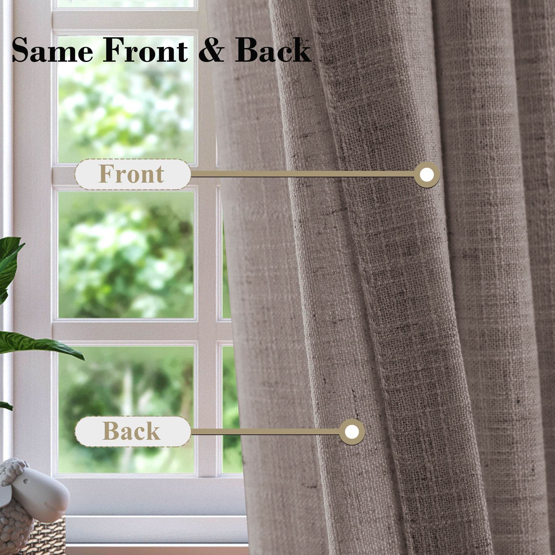 1908 Linen Blend Unlined Breathable & Natural Curtain Pinch Pleat - Cololeaf