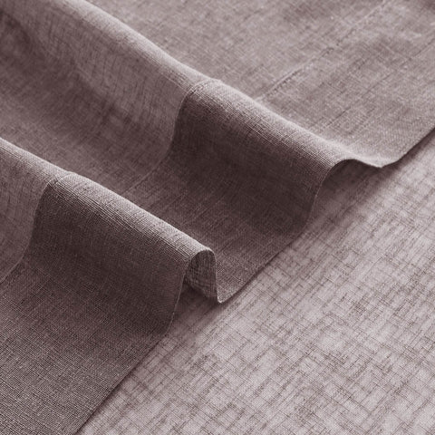 B01 Linen Textured Airy Sheer Curtain Pinch Pleat - Cololeaf