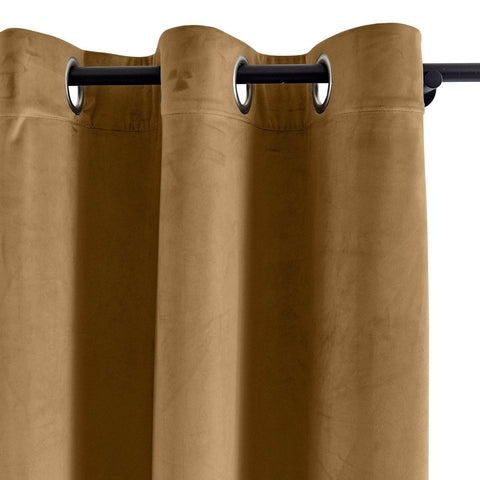 MJ11 Extra Long Soft Velvet Blackout Drapes For Loft Living Room Grommet - Cololeaf