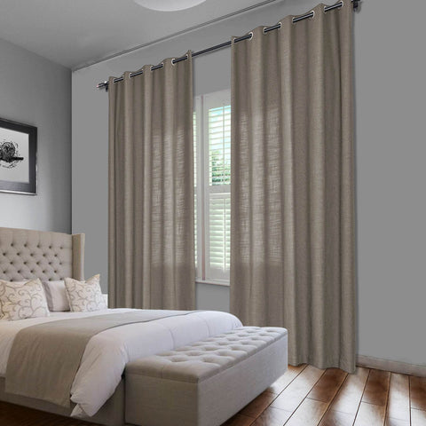 1908 Linen Blend Breathable & Natural Curtain Nickle Grommet - Cololeaf