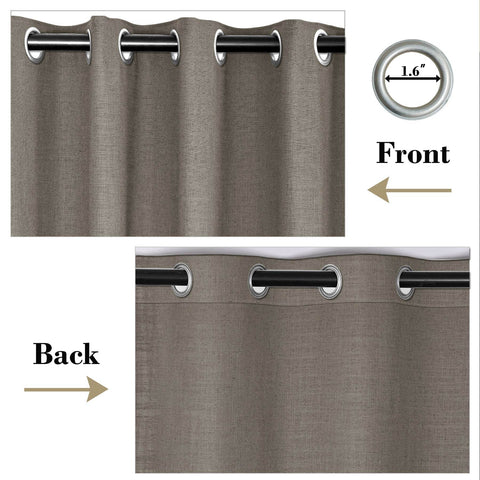 1908 Linen Blend Breathable & Natural Curtain Nickle Grommet - Cololeaf