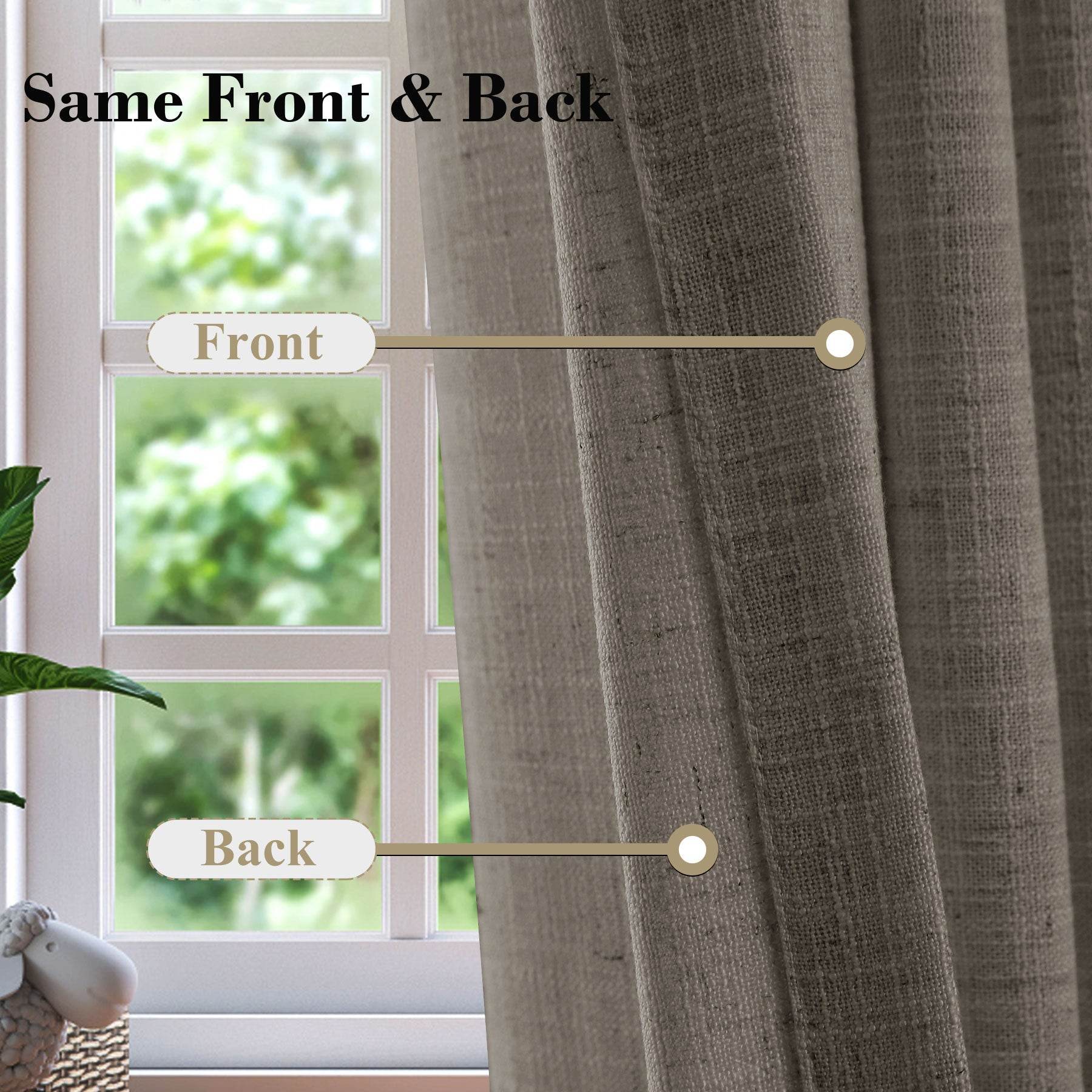 1908 Linen Blend Unlined Breathable & Natural Curtain Pinch Pleat - Cololeaf