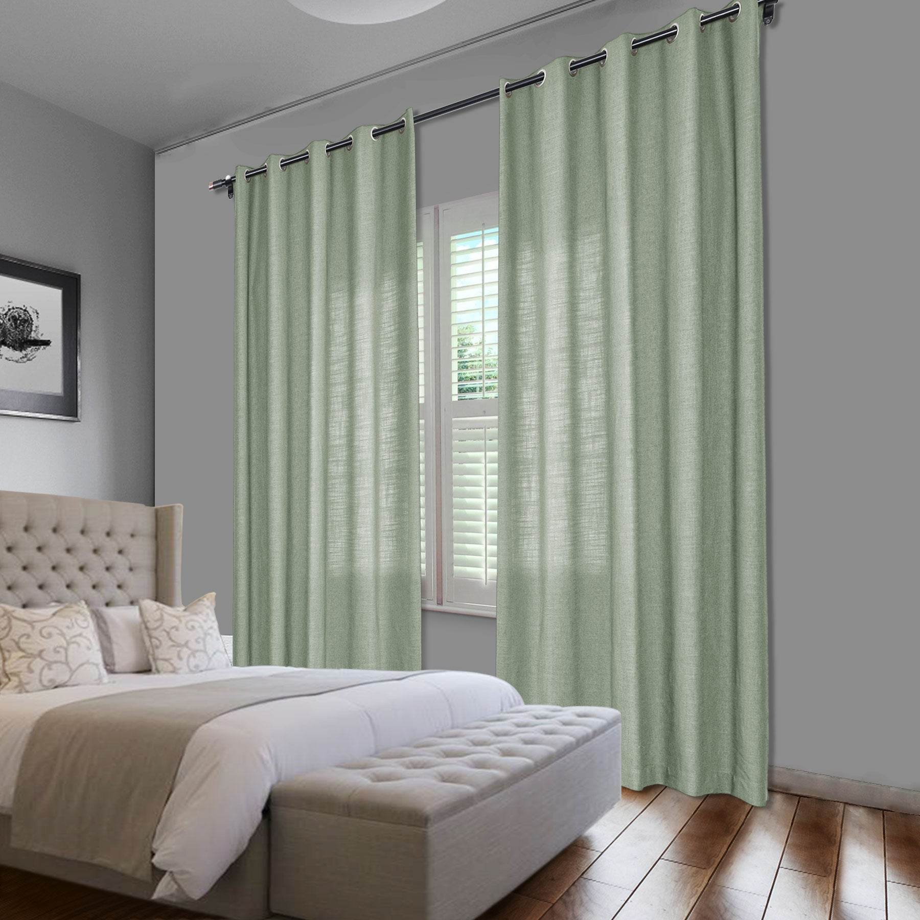 1908 Linen Blend Breathable & Natural Curtain Nickle Grommet - Cololeaf