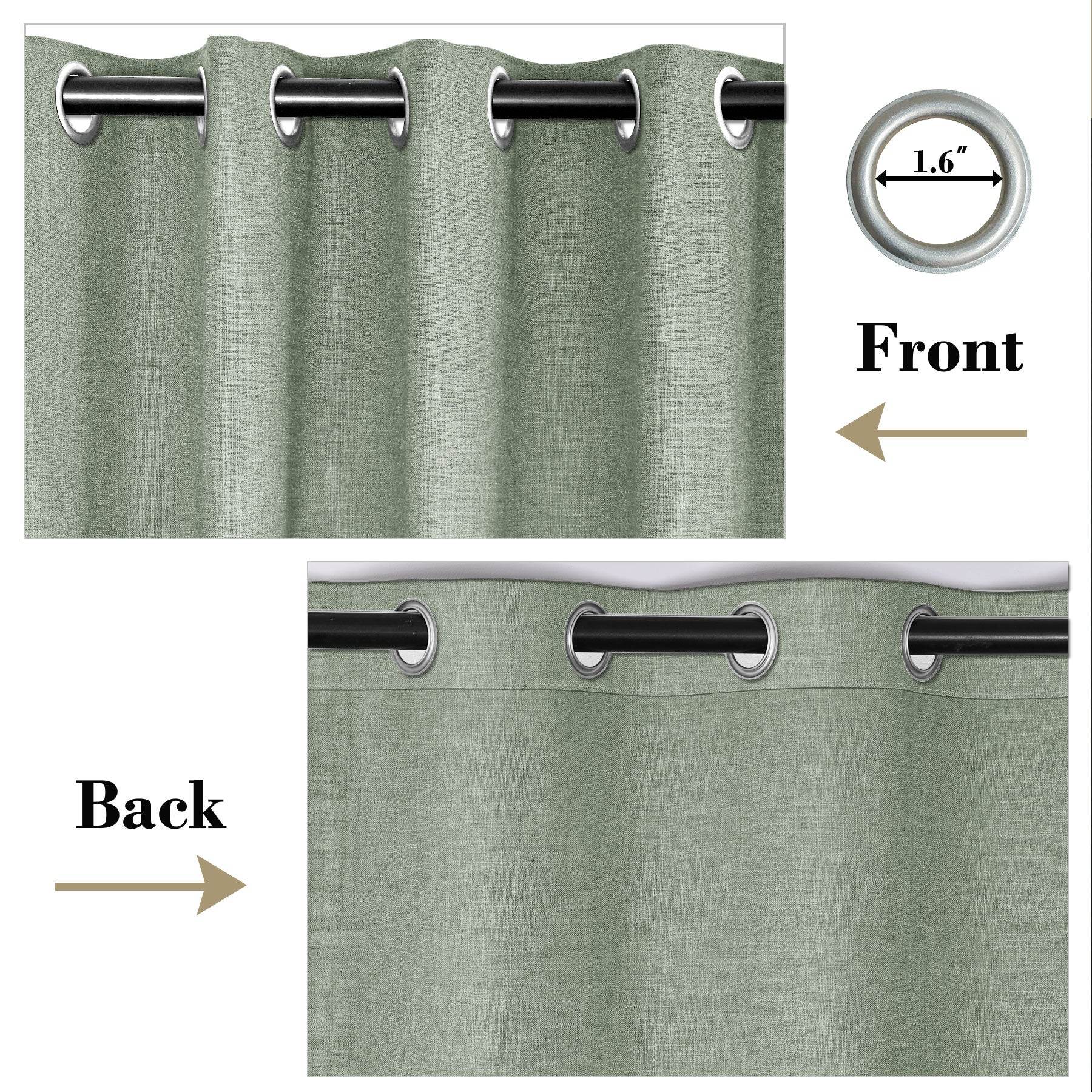 1908 Linen Blend Breathable & Natural Curtain Nickle Grommet - Cololeaf