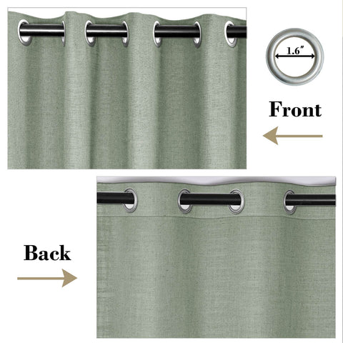 1908 Linen Blend Breathable & Natural Curtain Nickle Grommet - Cololeaf