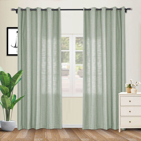 1908 Linen Blend Breathable & Natural Curtain Nickle Grommet - Cololeaf