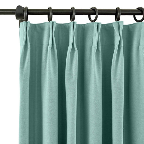 Capri Extra Wide Drape Solid Cotton Heavyweight Curtain Blackout Pinch Pleat - Cololeaf