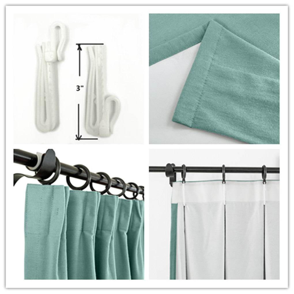 Capri Extra Wide Drape Solid Cotton Heavyweight Curtain Blackout Pinch Pleat - Cololeaf