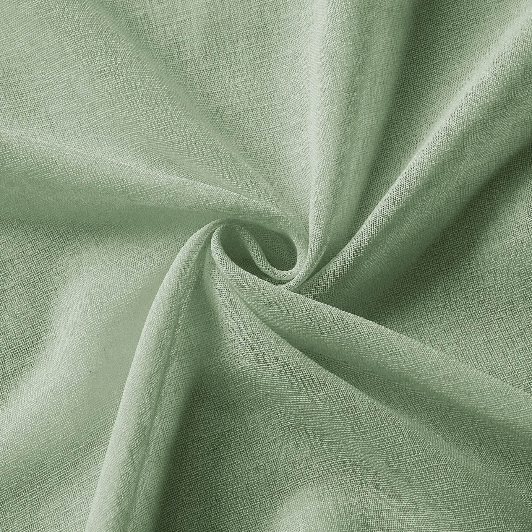 B01 Linen Textured Airy Sheer Curtain Pinch Pleat - Cololeaf