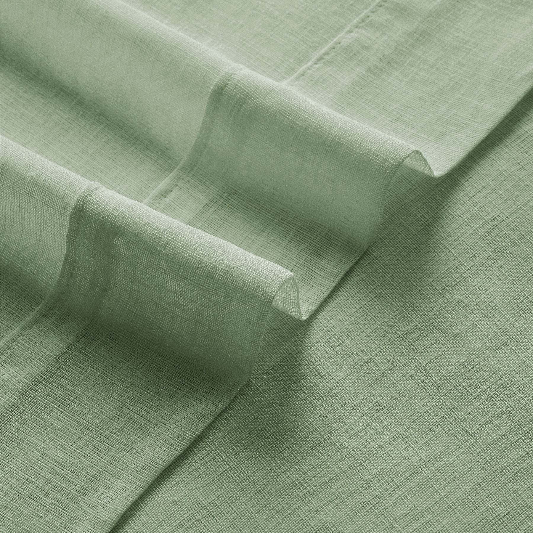 B01 Linen Textured Airy Sheer Curtain Pinch Pleat - Cololeaf