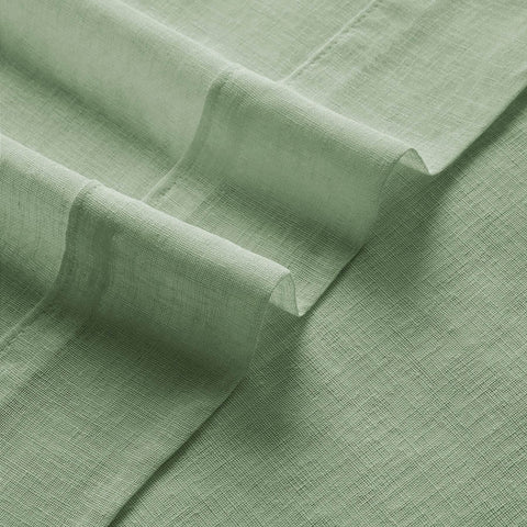 B01 Linen Textured Airy Sheer Curtain Pinch Pleat - Cololeaf