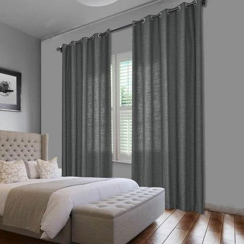 1908 Linen Blend Breathable & Natural Curtain Nickle Grommet - Cololeaf