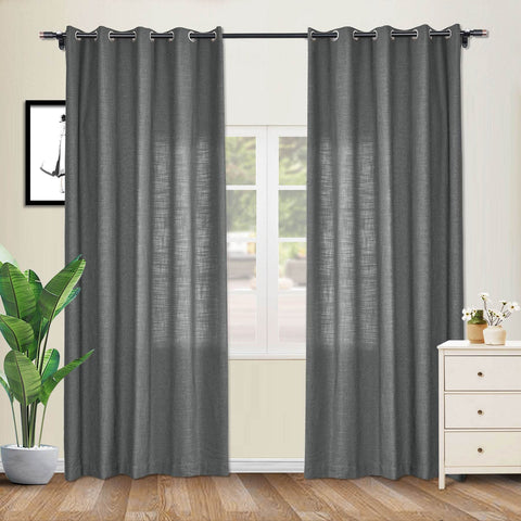 1908 Linen Blend Breathable & Natural Curtain Nickle Grommet - Cololeaf