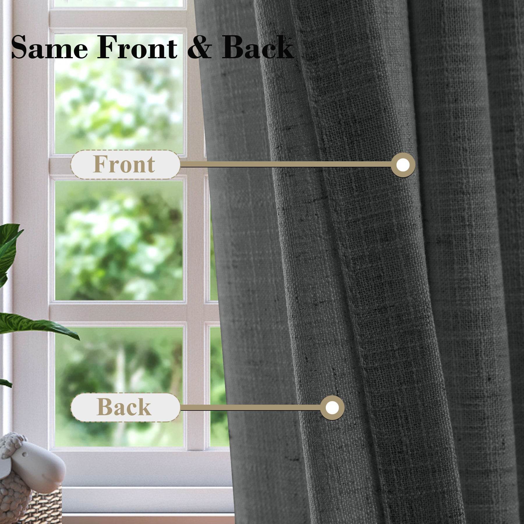1908 Linen Blend Unlined Breathable & Natural Curtain Pinch Pleat - Cololeaf