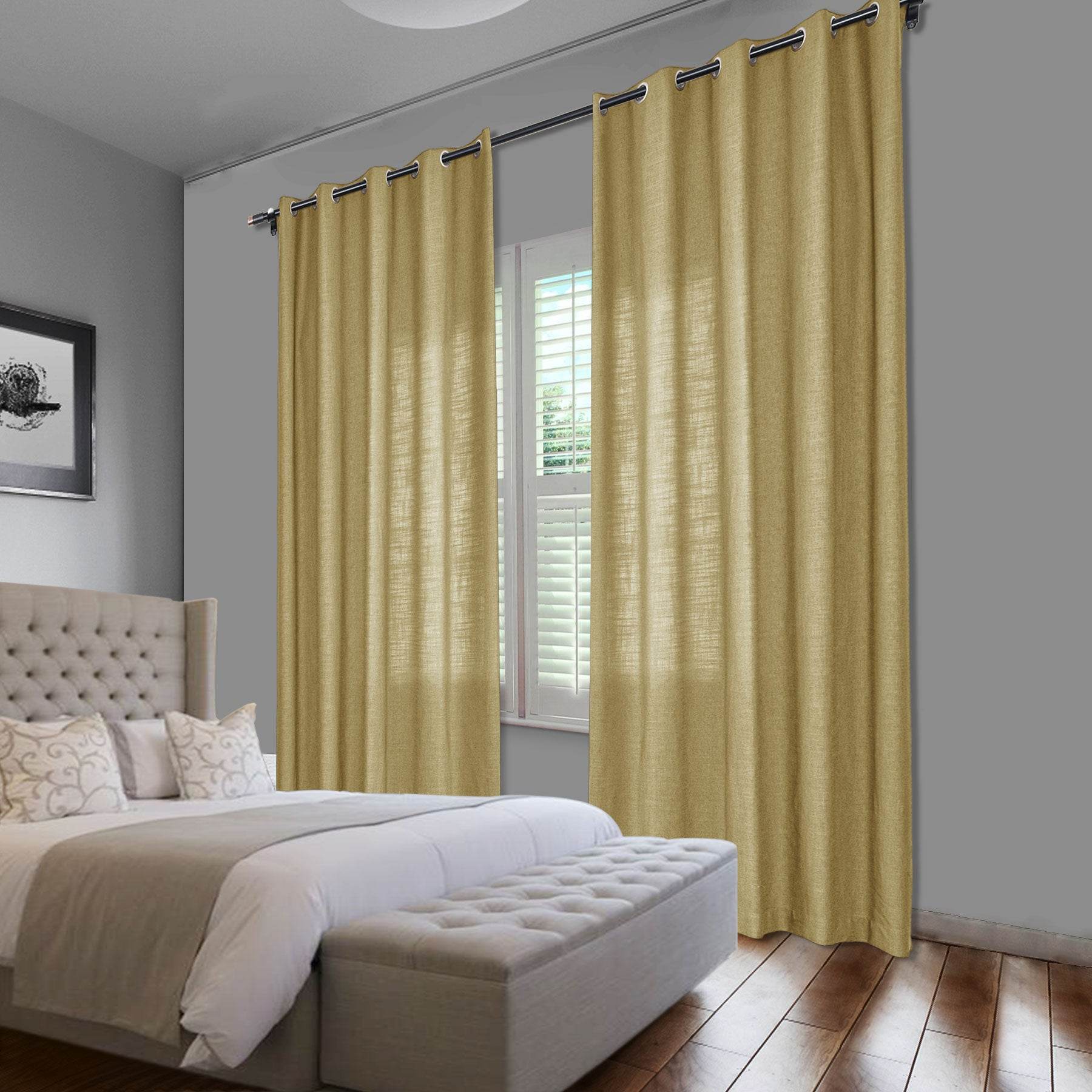 1908 Linen Blend Breathable & Natural Curtain Nickle Grommet - Cololeaf