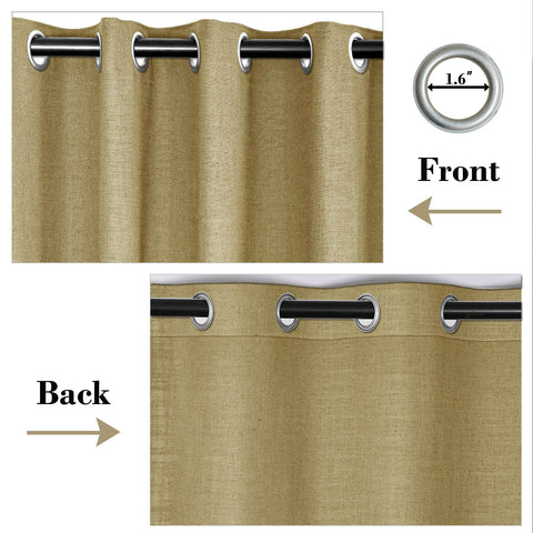 1908 Linen Blend Breathable & Natural Curtain Nickle Grommet - Cololeaf