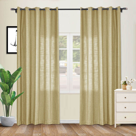 1908 Linen Blend Breathable & Natural Curtain Nickle Grommet - Cololeaf