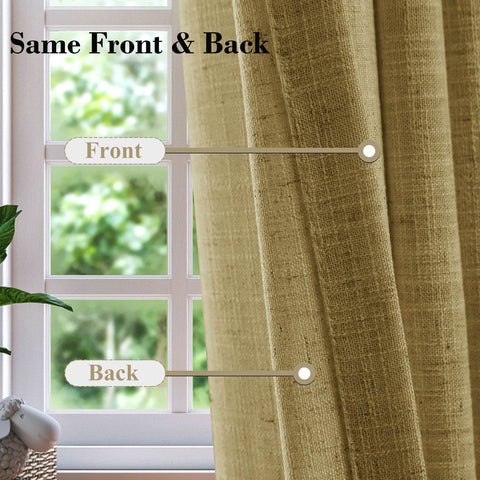 1908 Linen Blend Unlined Breathable & Natural Curtain Pinch Pleat - Cololeaf
