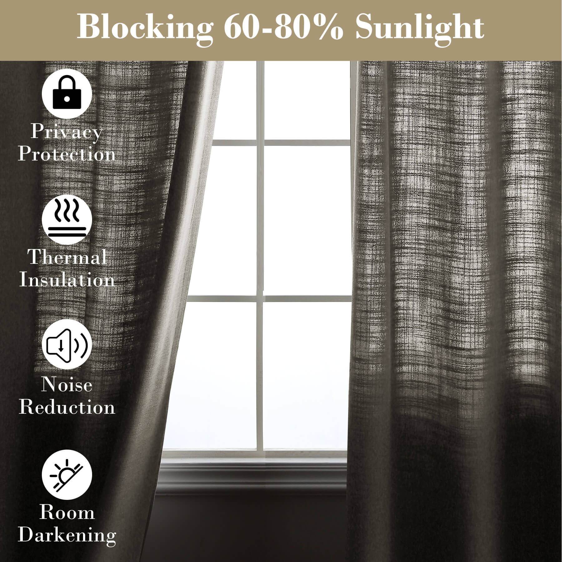 1908 Linen Blend Breathable & Natural Curtain Customizable - Cololeaf -- #1 Beige White