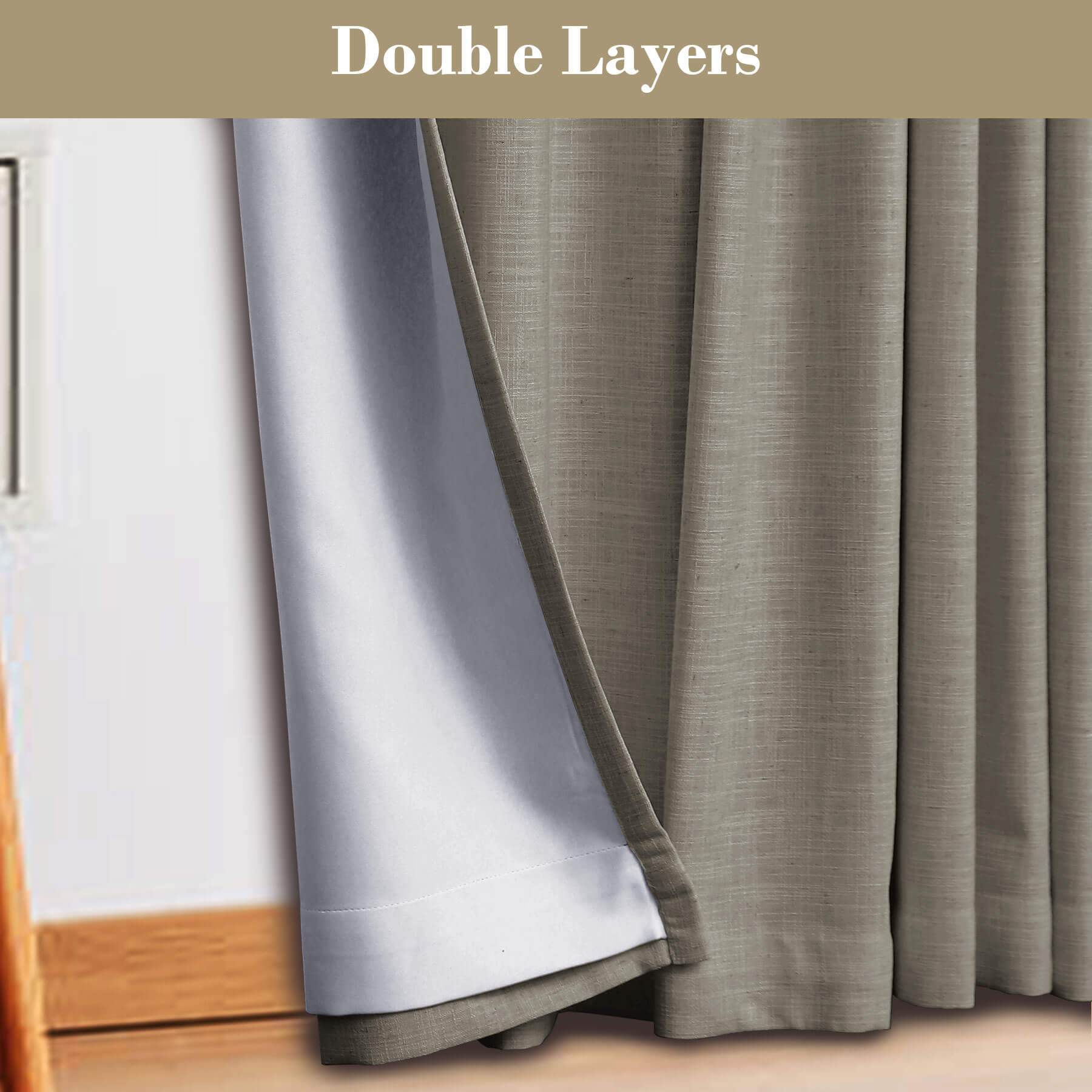 1908 Linen Blend Breathable & Natural Curtain Customizable - Cololeaf -- #1 Beige White