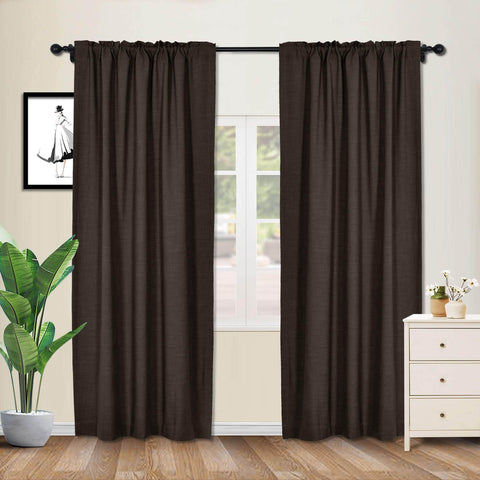 1908 Linen Blend Breathable & Natural Curtain Customizable - Cololeaf -- #1 Beige White