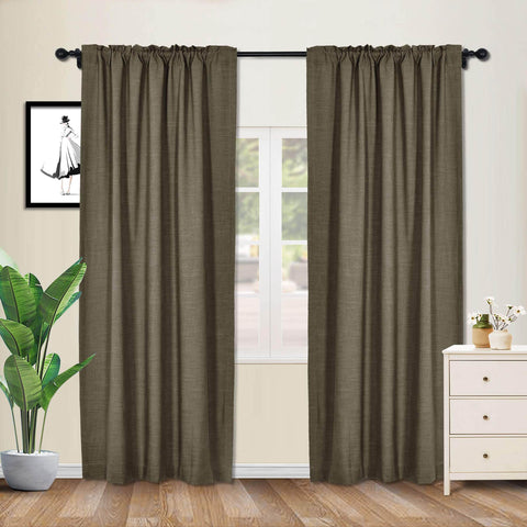 1908 Linen Blend Breathable & Natural Curtain Customizable - Cololeaf -- #1 Beige White