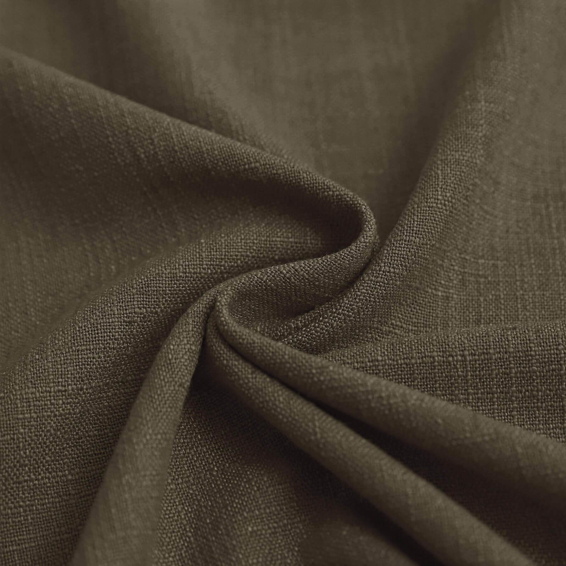 1908 Linen Blend Breathable & Natural Curtain Customizable - Cololeaf -- #14 Ebony