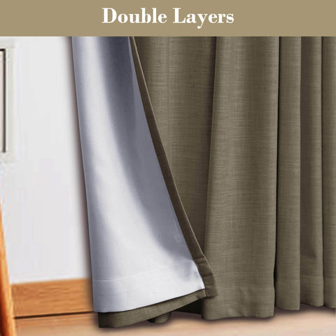 1908 Linen Blend Breathable & Natural Curtain Customizable - Cololeaf -- #1 Beige White