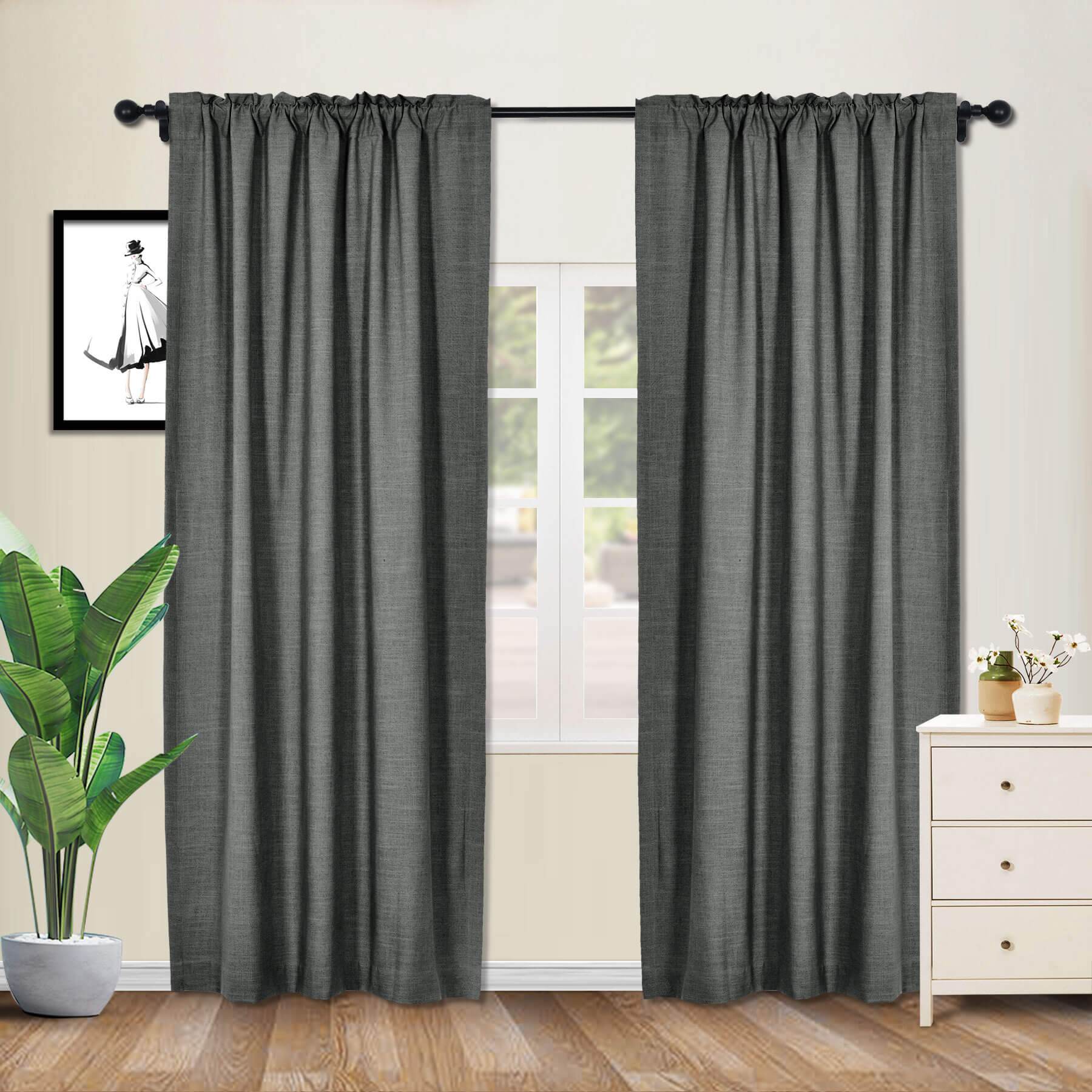 1908 Linen Blend Breathable & Natural Curtain Customizable - Cololeaf -- #1 Beige White
