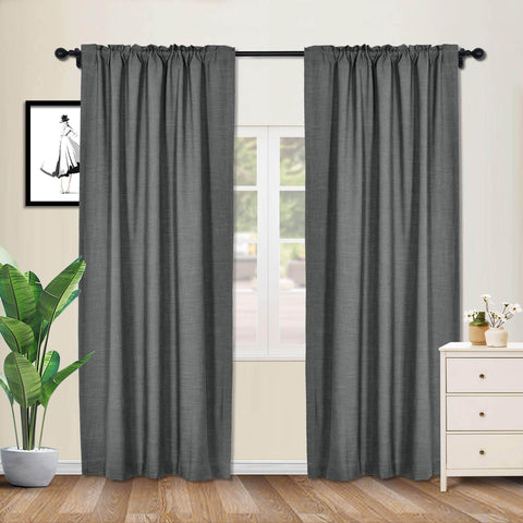 1908 Linen Blend Breathable & Natural Curtain Customizable - Cololeaf -- #1 Beige White