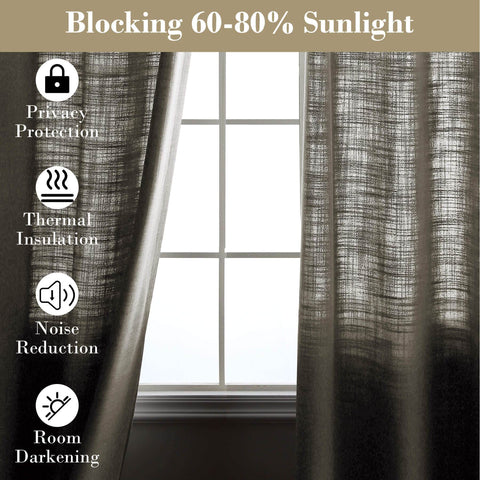 1908 Linen Blend Breathable & Natural Curtain Customizable - Cololeaf -- #1 Beige White