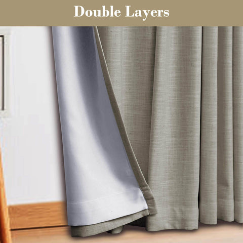 1908 Linen Blend Breathable & Natural Curtain Customizable - Cololeaf -- #1 Beige White