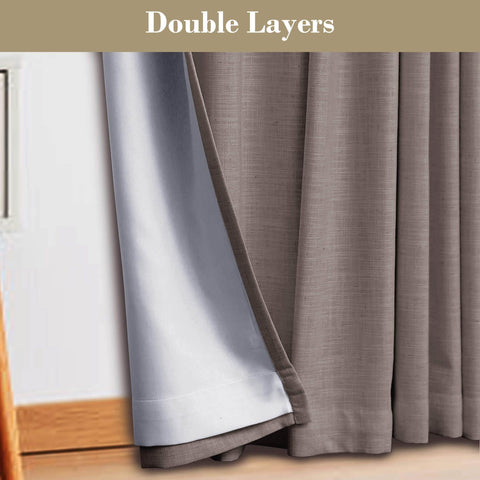1908 Linen Blend Breathable & Natural Curtain Customizable - Cololeaf -- #1 Beige White