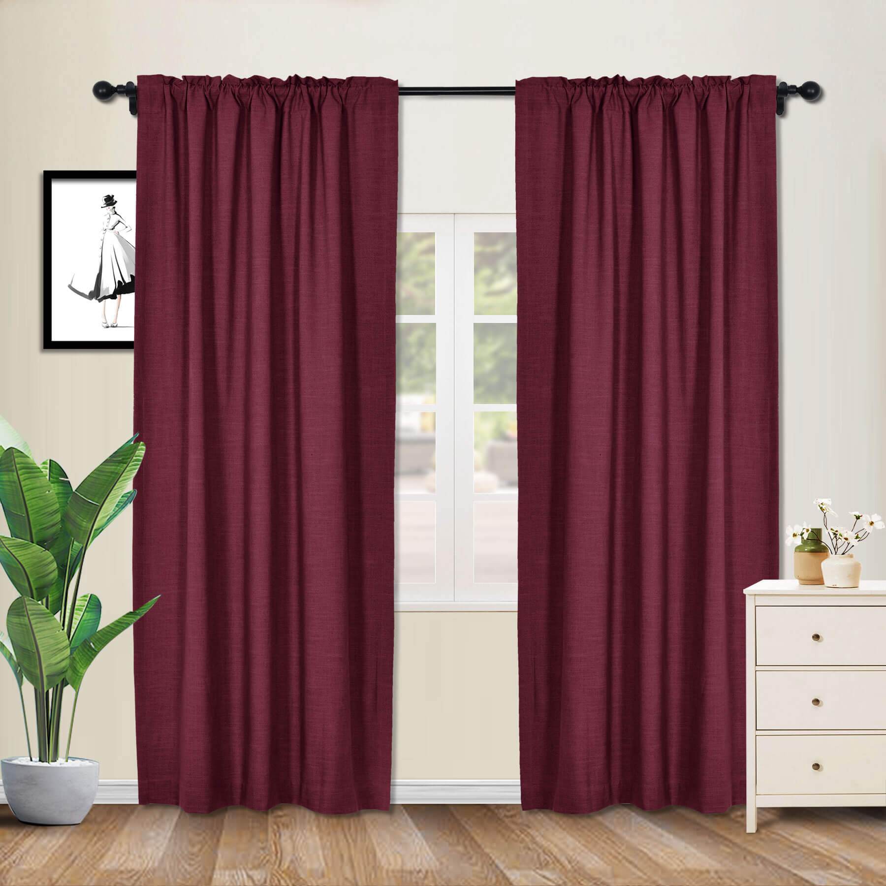 1908 Linen Blend Breathable & Natural Curtain Customizable - Cololeaf -- #1 Beige White