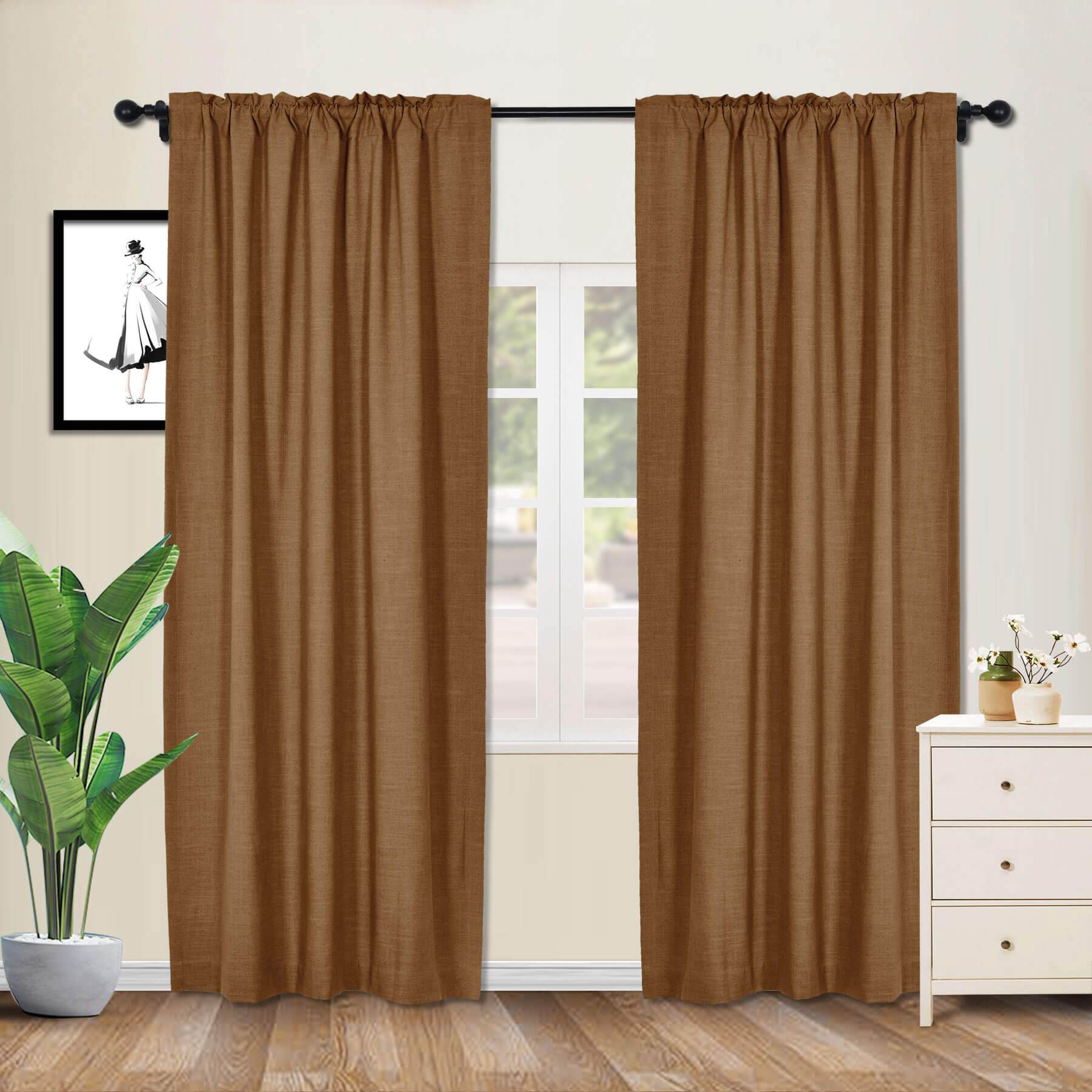 1908 Linen Blend Breathable & Natural Curtain Customizable - Cololeaf -- #1 Beige White