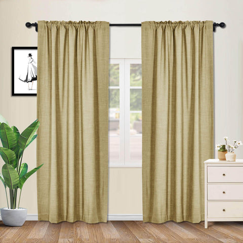 1908 Linen Blend Breathable & Natural Curtain Customizable - Cololeaf -- #1 Beige White