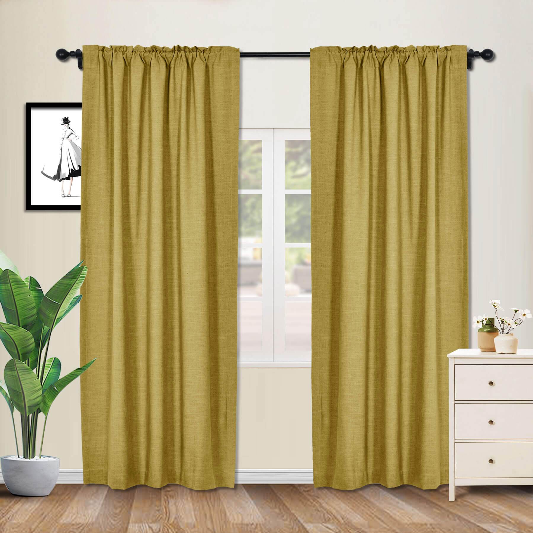 1908 Linen Blend Breathable & Natural Curtain Customizable - Cololeaf -- #1 Beige White