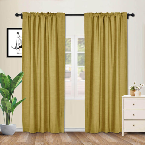 1908 Linen Blend Breathable & Natural Curtain Customizable - Cololeaf -- #1 Beige White