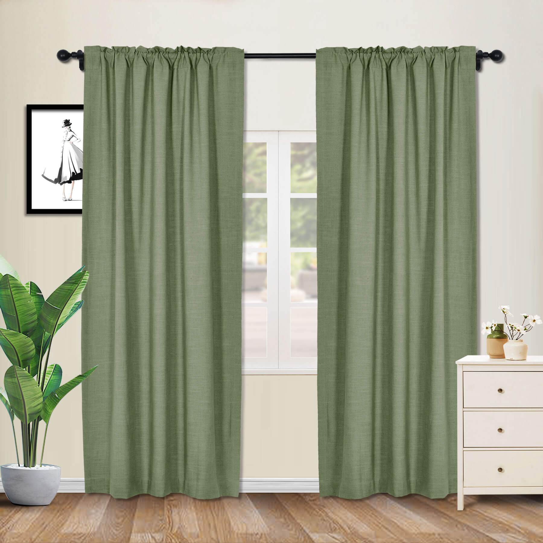 1908 Linen Blend Breathable & Natural Curtain Customizable - Cololeaf -- #1 Beige White