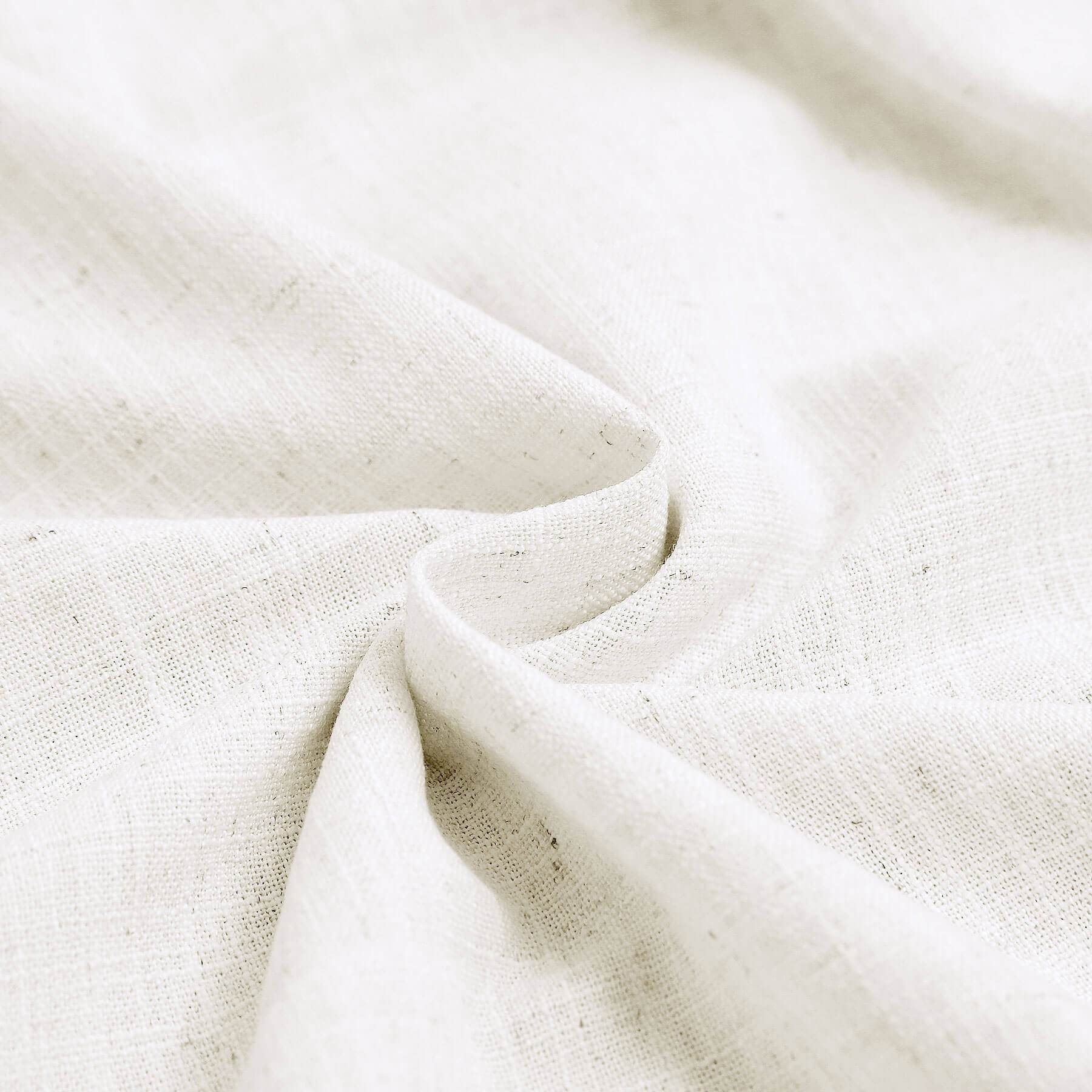 1908 Linen Blend Breathable & Natural Curtain Customizable - Cololeaf -- #2 Ivory White