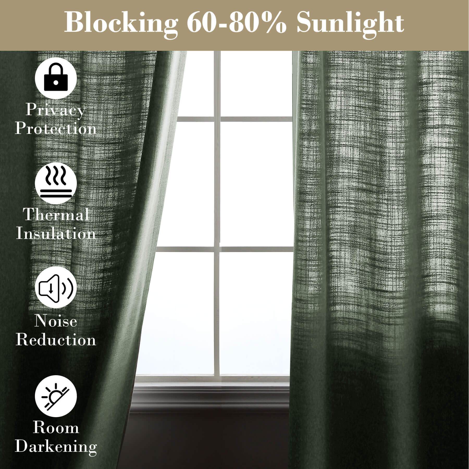 1908 Linen Blend Breathable & Natural Curtain Customizable - Cololeaf -- #1 Beige White