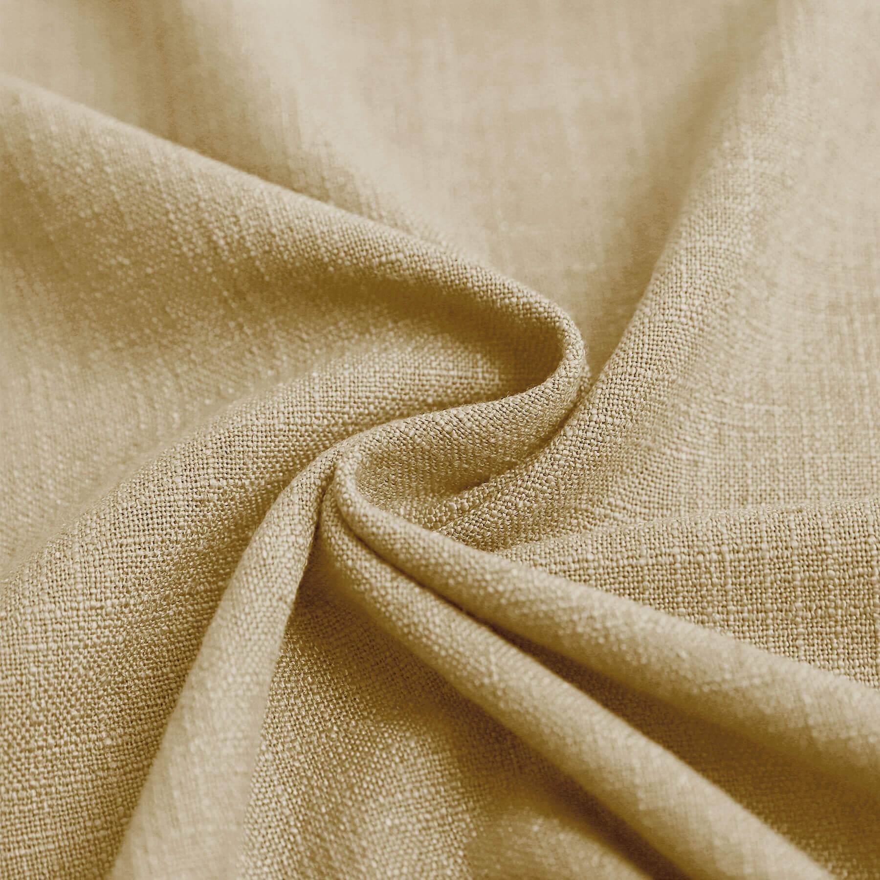 1908 Linen Blend Breathable & Natural Curtain Customizable - Cololeaf -- #4 Light Kahki